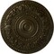 Ekena Millwork Rose Ceiling Medallion (Fits Canopies up to 13 1/2"), Hand-Painted Green Gold, 33 7/8"OD x 2 3/8"P CM33ROGGS - alternate 1